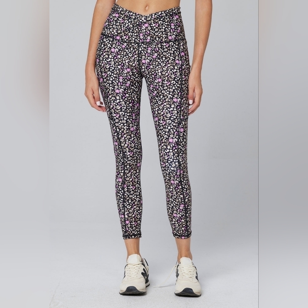 Saltwater Luxe Level Up Pant  Floral Dots - Leggings - Size Large